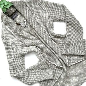 Wooden Ships Dylan Open Cardigan Sweater Blazer Gray Green White Shawl Collar
